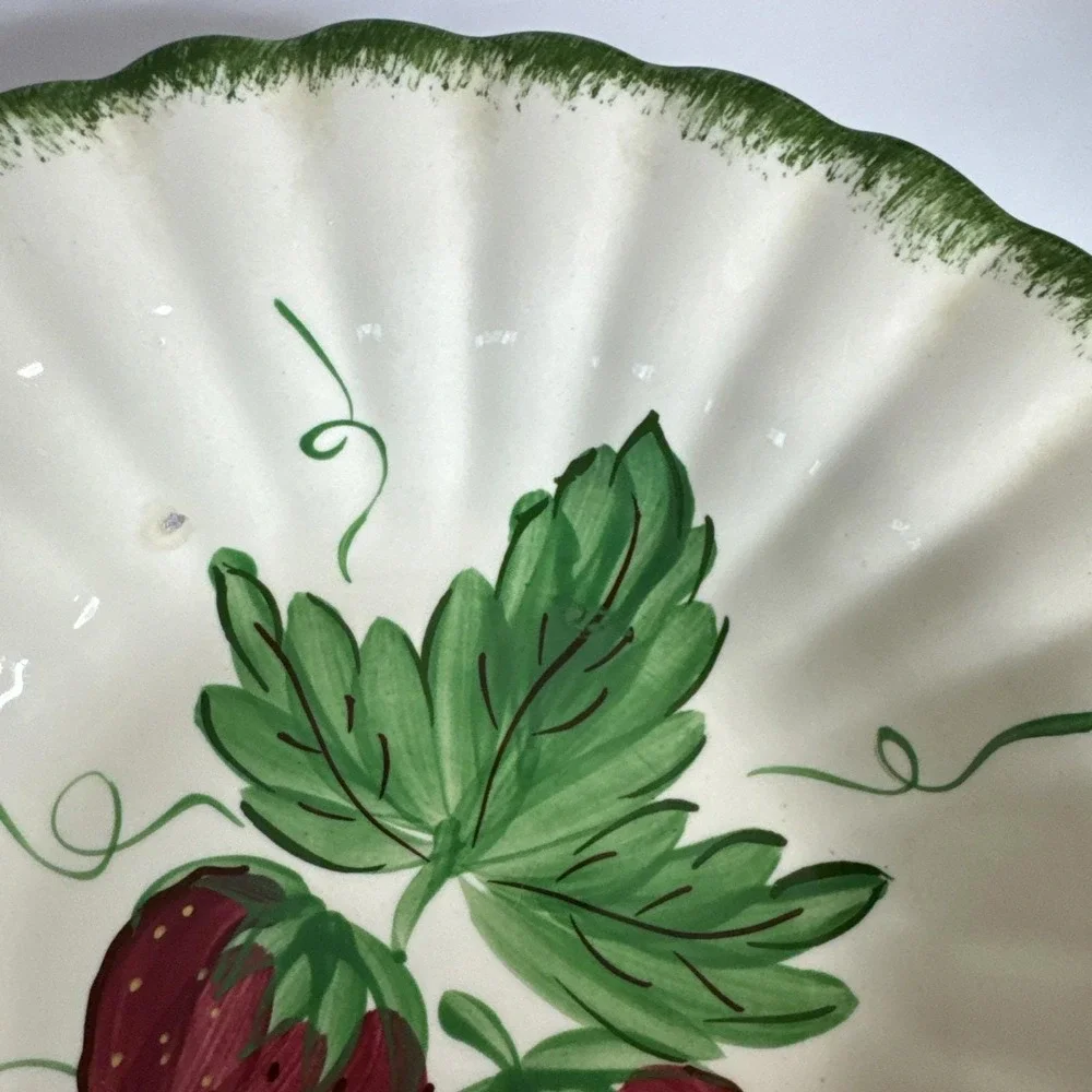 Blue Ridge Southern Pottery Serving Bowl Wild Strawberry‎ Pattern 9.5 inch